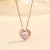 Collar Colgante Latido del Corazón de Plata de Ley S925 Joyería Simple para Mujeres con Sentido del Diseño, Regalo de Cumpleaños Joyería de Plata con un Corazón que Late