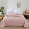 Colcha de Verano Acolchada de Algodón Lavado Color Sólido Estampada Estilo Nuevo 2026, Colcha Refrescante de Verano, Colcha para Aire Acondicionado