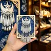 Imán de Refrigerador Cultural y Creativo de la Aldea Miao Qianhu de Guizhou, Corona Miao, Imán de Refrigerador Teñido con Índigo para Tocados Miao, Refrigerador con Bordado Miao