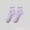 Meias meias femininas de comprimento médio primavera e outono meias de algodão absorventes de suor desodorantes meias esportivas para yoga preto branco meias femininas de comprimento médio