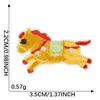 Patche Bordado Desenho Animado Autoadesivo Divertido e Fofo Cavalo Pequeno Ano do Cavalo Patche Decoração Acessórios para Roupas Capa de Celular Patche de Tecido