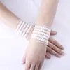 Puños de Encaje Lolita Protección Solar para Conducir Muñequeras Elásticas Cortas para Mujeres Cubriendo Cicatrices y Tatuajes