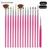 Caneta de prática fofa para unhas, conjunto de ferramentas de 15 peças, caneta de fototerapia, caneta de cristal, caneta de pintura, caneta de silicone, caneta de perfuração