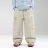 Valle del Viento 2026 Otoño Nuevos Pantalones Cargo Elegantes y Geniales para Niños con Bolsillos Grandes para Niños, Pantalones Versátiles de Pierna Recta para Primavera y Otoño