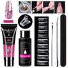Set de pegamento para extensión de uñas de cristal para manicura de 7 piezas transfronterizo, herramientas para manicura de cabello lacio listas de fábrica