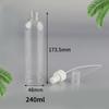 Frasco spray PET transparente de 30ml/60ml/180ml/120ml para loção cosmética, frasco de hidratação com pressão.