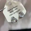 Pendientes Geométricos de Diamante Completo Aguja de Plata Nuevo Diseño de Nicho 2025 Lujo Ligero Moda de Gama Alta Versátiles Exquisitos Pendientes