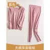 2023 nova roupa íntima quente feminina suit de veludo espessado roupa íntima justa top de outono