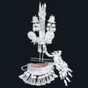 Tocado Miao Zhai estilo exótico de Guizhou vestido para disfraz Miao sombrero de plata collar accesorios de ropa étnica minoritaria Dong para mujeres