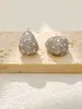 Brincos de Gota Microcravejados em Zircônia de Alta Qualidade, Brincos Estilo Luxo Leve, Brincos Versáteis para Mulheres