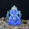 Glaseado de color agua trompa de elefante dios de la riqueza adornos de resina hogar elefante cabeza de elefante Zen indio dios elefante exclusivo transfronterizo para generación en stock