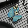 Broche Mariposa Púrpura Azul Retro Elegante Transfronterizo para Mujer Moda Nacional Antiguo Lujo Ligero Moda de Gama Alta Pin Elegante