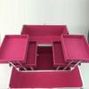 Estuche de Cosméticos Profesional de Cerradura Única Caja de Herramientas Bolsa de Cosméticos Estuche de Cosméticos de Doble Apertura Bolsa de Cosméticos Grande de Tres Niveles Venta al por Mayor