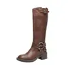 Botas Altas Meilade para Mujer 2026 Nuevas de Verano Más Vendidas Botas Vaqueras Western Retro de Suela Gruesa Botas Altas para Montar