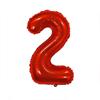 Balão digital de filme de alumínio vermelho de 32 polegadas Número de aniversário 12345789 balão ano de bebê decoração de layout