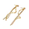 Pendientes Largos con Borlas de Estilo Lujo Ligero y Minimalista, Hilo para Oreja Ondulado en Forma de S para Mujer E7261, Ofreciendo una Sensación de Alta Gama