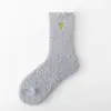 Calcetines de Coral para Mujer con Corazones Bordados, Cálidos y Engrosados, Calcetines de Felpa para Dormir para Uso en Casa en Invierno