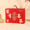 Caja Roja Tapa Flip Mooncake Boda Cumpleaños Dulces de Boda Caja de Regalo de Alta Gama Caja Vacía Boda Luna Llena Caja de Regalo para Padrino