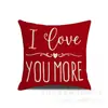 Ambiente del Día de San Valentín Funda de Almohada Roja en Forma de Corazón Impresión Digital Hogar Dormitorio Mesita de Noche Tatami Funda de Almohada