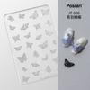 Molde de unha de celebridade online silicone 3D relevo borboleta urso Cristal epóxi diy esculpido silicone de alta transparência
