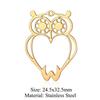 5 Piezas/Paquete Alas Mariposa Acero de Titanio Colgante Polilla Accesorios para Joyería DIY Colibrí Serpiente Colgante de Collar de Acero Inoxidable