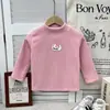 Ropa Infantil Unisex para Otoño e Invierno Camiseta Bebé Estilosa Niños Personalidad Marca de Moda Engrosada Coral Fleece Dibujos Animados Cuello Alto Camiseta Base