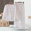 Pijama de Algodón Nube para Niñas, Conjunto de Ropa para el Hogar de Manga Larga Fino Estilo Princesa para Niñas Mayores, Primavera y Otoño