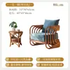 Sofá Individual Grueso de Ratán Estilo Retro Natural Estilo Wabi-Sabi Mueble de Sala de Estar Medieval para B&B Silla Sofá de Ratán Silla de Ratán Juego de Tres Piezas