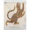Bufanda Cálida Retro con Estampado de Leopardo para Mujer, Versátil para Primavera y Otoño, Elegante Chal de Doble Uso, Elegante Bufanda de Seda con Estampado de Leopardo
