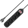 Filtro de Linha Multifuncional Doméstico com Cabo de 3m, Plugue de Conversão para Tomada Francesa, Placa de Tomadas Francesa Plug-in