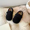 Calçados de Outono/Inverno 2026 para Meninas Sapatos Peludos Novo Estilo para Crianças Pequenas, Médias e Grandes Sapatos Quentes de Algodão Solado Macio Velcro Sapatos Bico