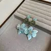 Pendientes Colgantes de Flor Estilo Festivo Incrustados de Diamantes Dulces Pendientes Dulces Super Hada Estilo Pastoral de Moda y Elegantes para Mujer