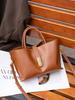 Bolso Transfronterizo para Mujer Nuevo Capa Superior Piel de Vacuno Curtida Vegetal Bolso Tote Moda Nicho Bolso de Mano para Viaje al Trabajo Bolso Cruzado para Mujer