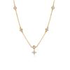 Collar de Plata de Ley S925 Trébol de Cuatro Hojas con Circonita para Mujer, Cadena para Clavícula de Diseño Exclusivo, Nuevo Estilo de Verano, Cadena de Cuello Versátil para Superponer Tendencia