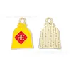 Acessórios de Joias com Óleo Gota para Bênção de Casa Nova Estilo Chinês Pingente de Liga DIY Pulseira Chaveiro Ornamento