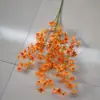 Flores Artificiales Naranja Otoño Exterior Boda Hogar Salón de Bodas Flores Falsas Flores de Seda Venta al por Mayor Naranja Brillante