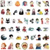 50 pegatinas de grafiti de personajes de dibujos animados de Miyazaki, pegatinas para computadora de bicicleta, computadora portátil, coche eléctrico, taza de agua