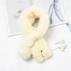 "Piña desmontable" bufanda cálida imitación de piel de conejo Rex coreana Harajuku lana felpa suéter versátil bufanda de invierno
