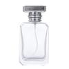 Frasco de Perfume de Vidro Quadrado 50ml com Borrifador Frasco Sub de Cosméticos Selado Frasco Spray Transparente Frasco de Tônico