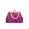 Nova Bolsa Bordada Chinesa Cheongsam Feminina Hanfu com Contas Bolsa de Mão Moda Bolsa de Ombro Transversal Bolsa de Noite com Texto