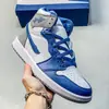 Zapatillas de Baloncesto Retro Originales Aj1 de Caña Alta Off-White Jordan 1 con Textura de Lichi, Zapatillas Casuales Cómodas y Versátiles