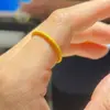 Anel de Joia de Aço Inoxidável Dourado Estrelado Fino Famoso na Internet, Anel com Design Fresco Estilo Ins para Mulheres