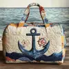 2026 Nueva Serie Náutica Retro Transfronteriza Bolsa de Viaje Acolchada Portátil para Distancias Cortas Bolsa Deportiva Multifuncional para Fitness
