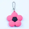 Colgante Llavero Botella de Agua de Goma Suave PVC Accesorio Taza Térmica Colgante de Flor Colorida Dopamina