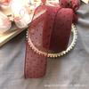 Nova Fita de Gaze Coreana Doce Sobreposição de Bolinhas Material para Laço Artesanal DIY Venda Quente