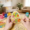 Nuevos Adornos Colgantes de Madera para Pascua Hechos a Mano, sin Terminar, Huevos de Madera Huecos para Decoración del Hogar y el Aula