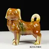 Perro de Cerámica Tang Sancai Adornos de Perro Perro del Zodiaco Decoraciones para el Hogar Decoración de Vestíbulo Perro Lobo Regalo de Inauguración