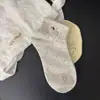 Calcetines Bordados de Perro Salchicha para Mujer, Calcetines Cortos Finos de Verano con Lunares, Calcetines de Algodón Puro Estilo Japonés Lindo de Dibujos Animados de Media Pantorrilla