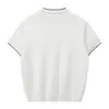 Suéter Tricot Masculino de Manga Curta Novo Verão 2026 com Design Vazado Respirável, Blusa Elegante de Gola Redonda para Homens de Meia-Idade