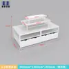 Expositor Promocional Papelería Isla para Madre y Bebé Apilador Gabinete de Exhibición de Cosméticos de Alta Calidad Mesa Flujo de Tres Niveles Estantería de Acero y Madera